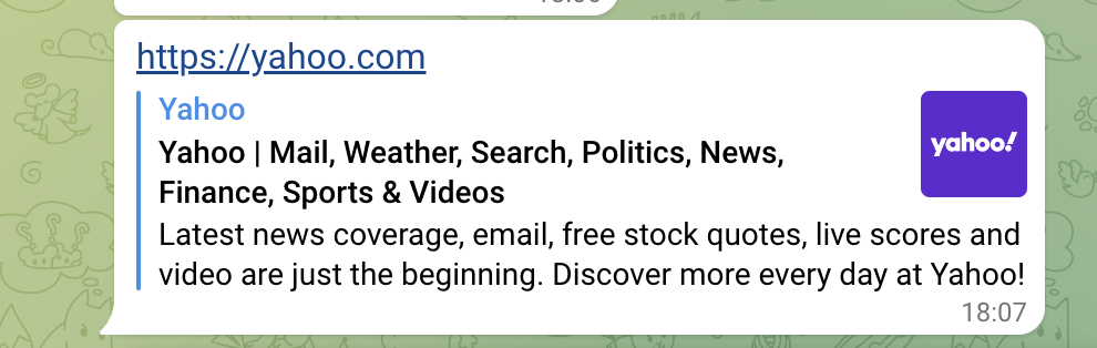 Link preview of Yahoo.com
